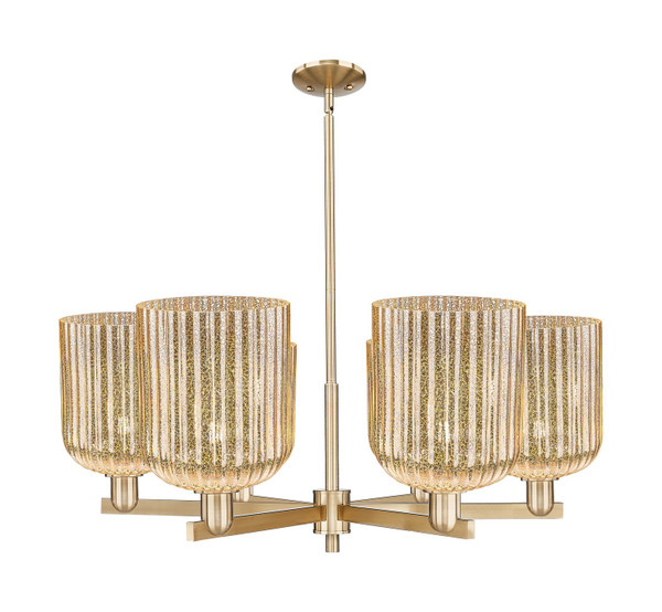 Innovations - 716-6CR-CB-G559-8ME - Six Light Chandelier - Arcadia - Champagne Bronze