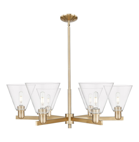 Innovations - 716-6CR-CB-GBC-82 - Six Light Chandelier - Arcadia - Champagne Bronze