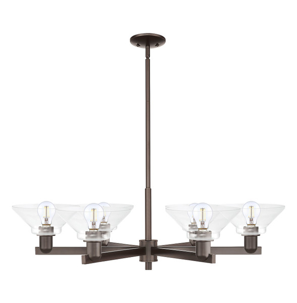 Innovations - 716-6CR-OB-G132 - Six Light Chandelier - Arcadia - Oil Rubbed Bronze