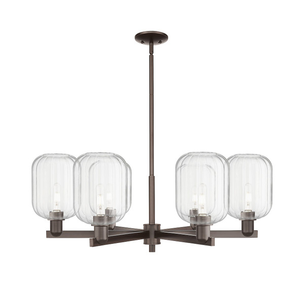 Innovations - 716-6CR-OB-G460-7CL - Six Light Chandelier - Arcadia - Oil Rubbed Bronze