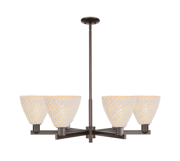 Innovations - 716-6CR-OB-NBD-75-NAT - Six Light Chandelier - Arcadia - Oil Rubbed Bronze