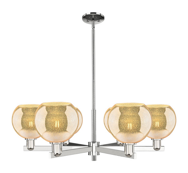 Innovations - 716-6CR-PN-G128-8 - Six Light Chandelier - Arcadia - Polished Nickel