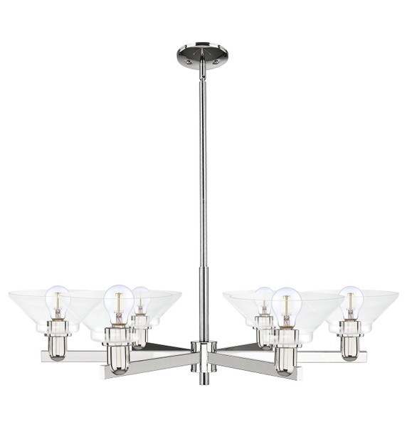 Innovations - 716-6CR-PN-G132 - Six Light Chandelier - Arcadia - Polished Nickel