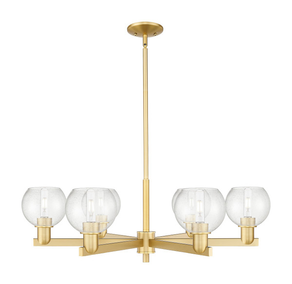 Innovations - 716-6CR-SG-G124-6 - Six Light Chandelier - Arcadia - Satin Gold