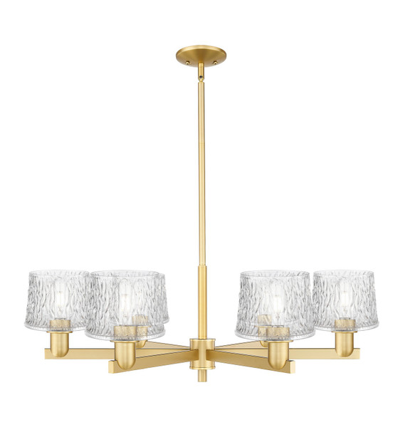 Innovations - 716-6CR-SG-G402 - Six Light Chandelier - Arcadia - Satin Gold