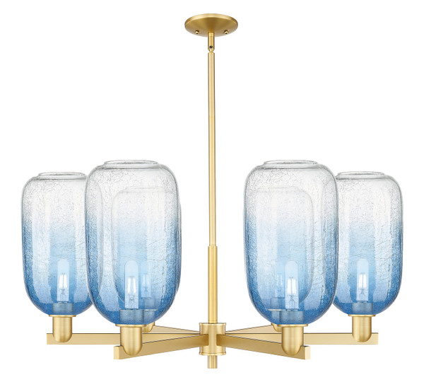 Innovations - 716-6CR-SG-G482-7SB - Six Light Chandelier - Arcadia - Satin Gold