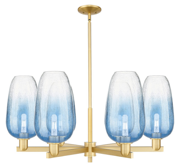Innovations - 716-6CR-SG-G484-7SB - Six Light Chandelier - Arcadia - Satin Gold