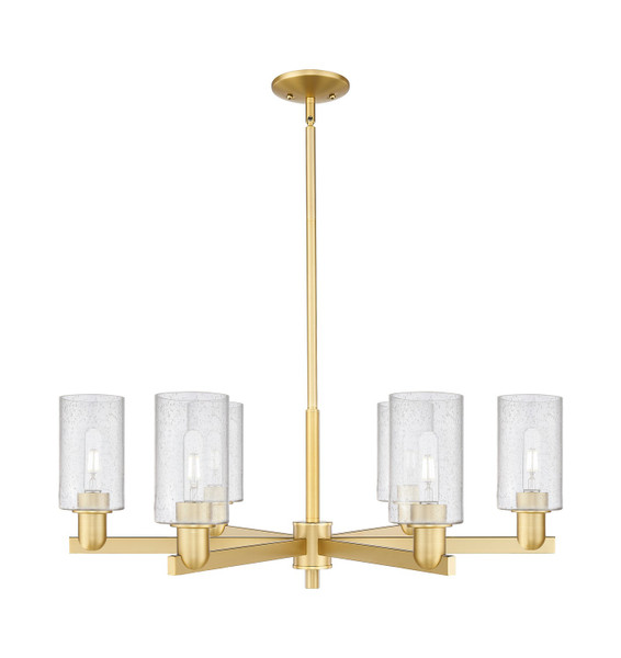 Innovations - 716-6CR-SG-G804 - Six Light Chandelier - Arcadia - Satin Gold