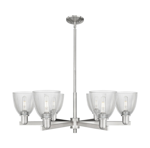 Innovations - 716-6CR-SN-G382 - Six Light Chandelier - Arcadia - Satin Nickel