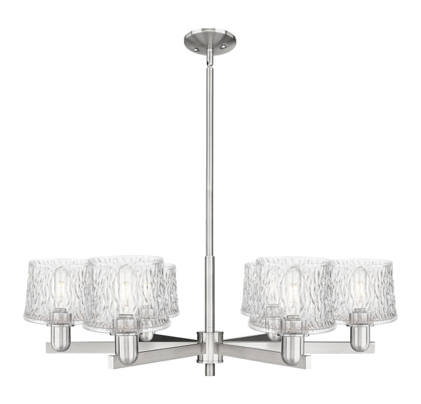 Innovations - 716-6CR-SN-G402 - Six Light Chandelier - Arcadia - Satin Nickel
