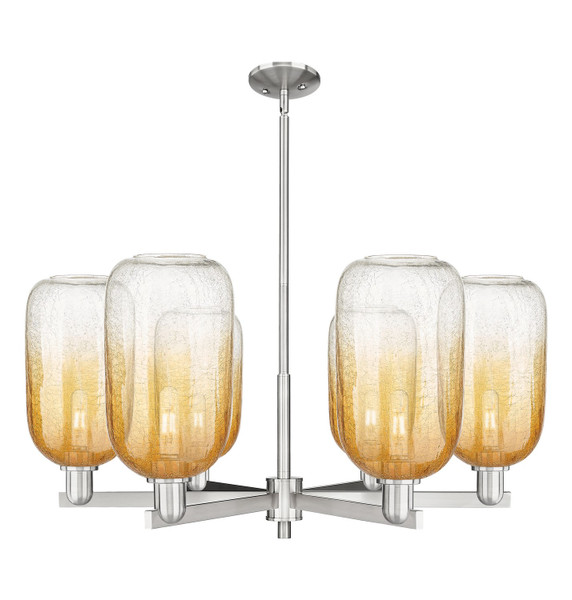 Innovations - 716-6CR-SN-G482-7AM - Six Light Chandelier - Arcadia - Satin Nickel