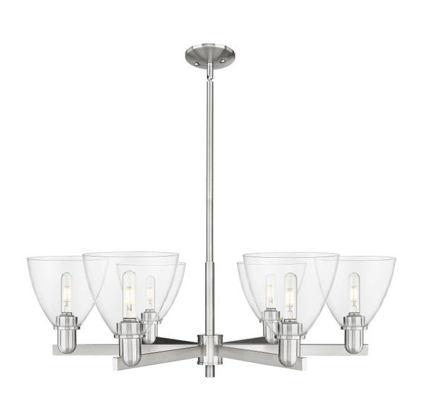 Innovations - 716-6CR-SN-GBD-752 - Six Light Chandelier - Arcadia - Satin Nickel