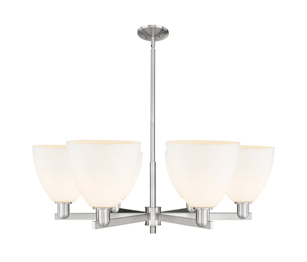 Innovations - 716-6CR-SN-GBD-91 - Six Light Chandelier - Arcadia - Satin Nickel