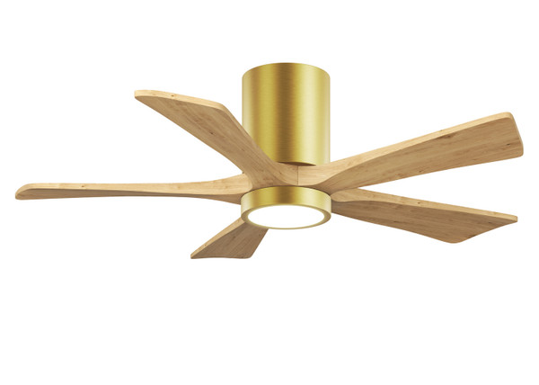 Matthews Fan Company - IR5HLK-BRBR-LM-42 - 42 Ceiling Fan - Irene-5HLK - Brushed Brass