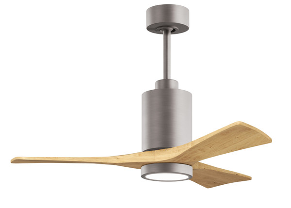 Matthews Fan Company - PA3-BN-LM-42 - 42 Ceiling Fan - Patricia-3 - Brushed Nickel
