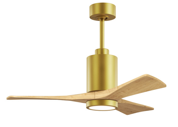 Matthews Fan Company - PA3-BRBR-LM-42 - 42 Ceiling Fan - Patricia-3 - Brushed Brass