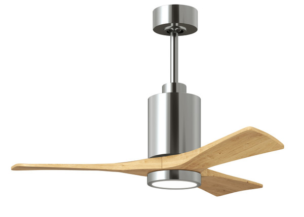 Matthews Fan Company - PA3-CR-LM-42 - 42 Ceiling Fan - Patricia-3 - Polished Chrome