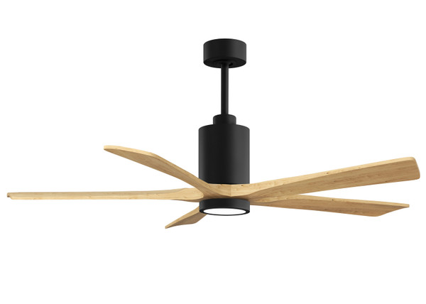 Matthews Fan Company - PA5-BK-LM-60 - 60 Ceiling Fan - Patricia-5 - Matte Black
