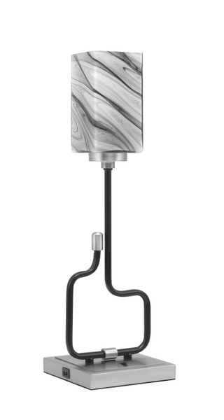 Toltec Lighting - 60-MBGP-549 - One Light Accent Lamp - Sandia - Matte Black & Graphite