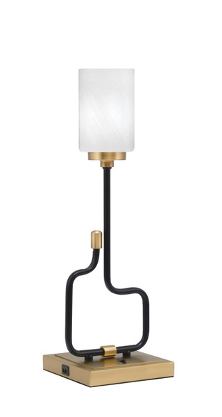 Toltec Lighting - 60-MBNAB-3001 - One Light Accent Lamp - Sandia - Matte Black & New Age Brass