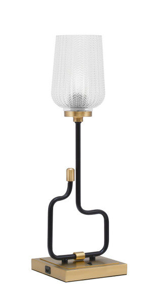 Toltec Lighting - 60-MBNAB-4250 - One Light Accent Lamp - Sandia - Matte Black & New Age Brass