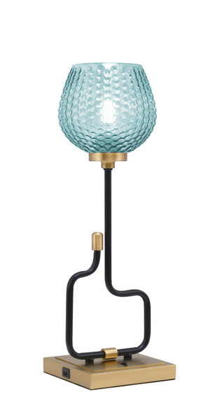 Toltec Lighting - 60-MBNAB-4605 - One Light Accent Lamp - Sandia - Matte Black & New Age Brass