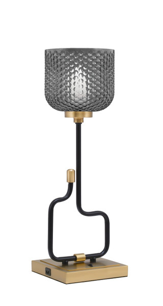 Toltec Lighting - 60-MBNAB-4612 - One Light Accent Lamp - Sandia - Matte Black & New Age Brass