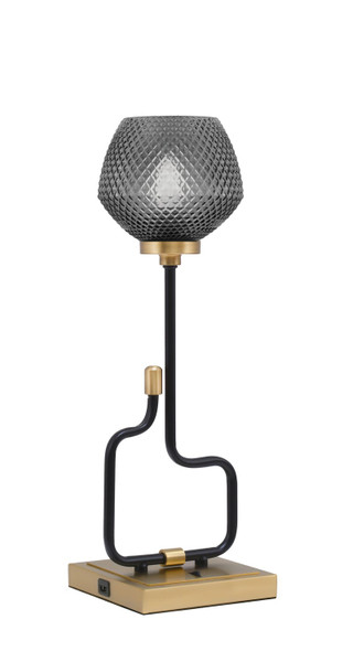 Toltec Lighting - 60-MBNAB-4622 - One Light Accent Lamp - Sandia - Matte Black & New Age Brass