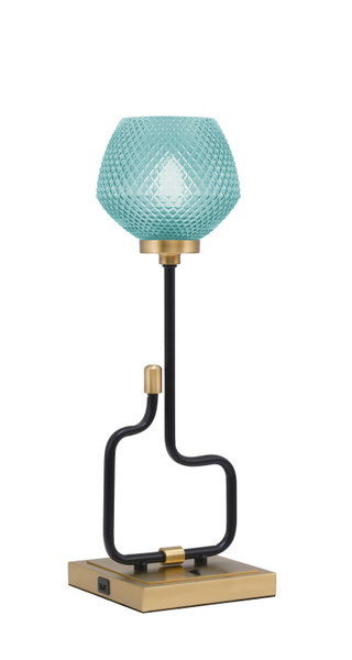 Toltec Lighting - 60-MBNAB-4625 - One Light Accent Lamp - Sandia - Matte Black & New Age Brass