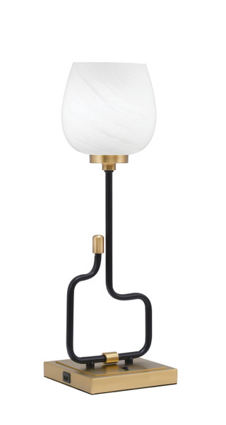 Toltec Lighting - 60-MBNAB-4811 - One Light Accent Lamp - Sandia - Matte Black & New Age Brass