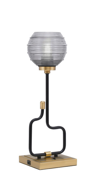 Toltec Lighting - 60-MBNAB-5112 - One Light Accent Lamp - Sandia - Matte Black & New Age Brass