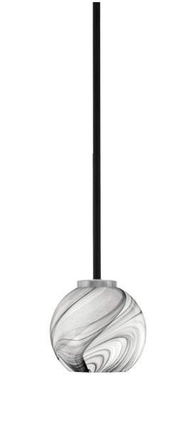 Toltec Lighting - 6201-MBGP-4109 - One Light Mini Pendant - Sandia - Matte Black & Graphite