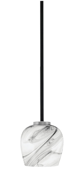 Toltec Lighting - 6201-MBGP-4819 - One Light Mini Pendant - Sandia - Matte Black & Graphite