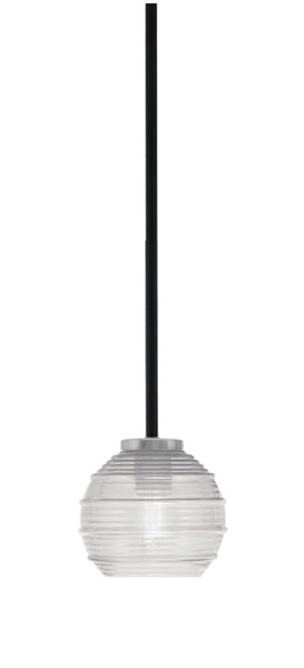 Toltec Lighting - 6201-MBGP-5110 - One Light Mini Pendant - Sandia - Matte Black & Graphite