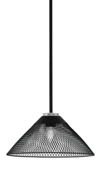 Toltec Lighting - 6201-MBGP-808-MB - One Light Mini Pendant - Sandia - Matte Black & Graphite