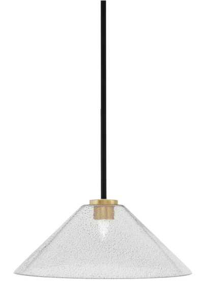 Toltec Lighting - 6201-MBNAB-2162 - One Light Pendant - Sandia - Matte Black & New Age Brass