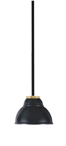 Toltec Lighting - 6201-MBNAB-427-MB - One Light Mini Pendant - Sandia - Matte Black & New Age Brass