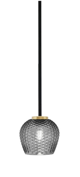 Toltec Lighting - 6201-MBNAB-4602 - One Light Mini Pendant - Sandia - Matte Black & New Age Brass