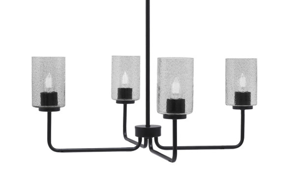 Toltec Lighting - 6204-MB-3002 - Four Light Chandelier - Sandia - Matte Black