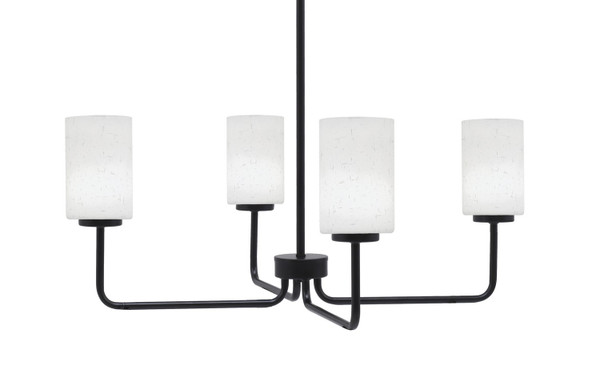 Toltec Lighting - 6204-MB-310 - Four Light Chandelier - Sandia - Matte Black