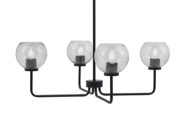 Toltec Lighting - 6204-MB-4102 - Four Light Chandelier - Sandia - Matte Black