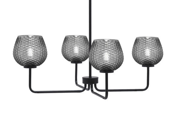 Toltec Lighting - 6204-MB-4602 - Four Light Chandelier - Sandia - Matte Black