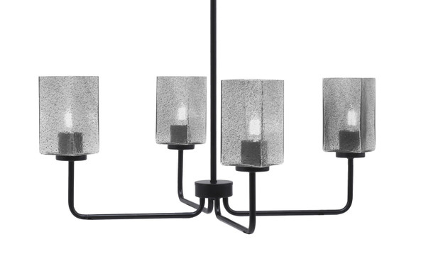 Toltec Lighting - 6204-MB-542 - Four Light Chandelier - Sandia - Matte Black