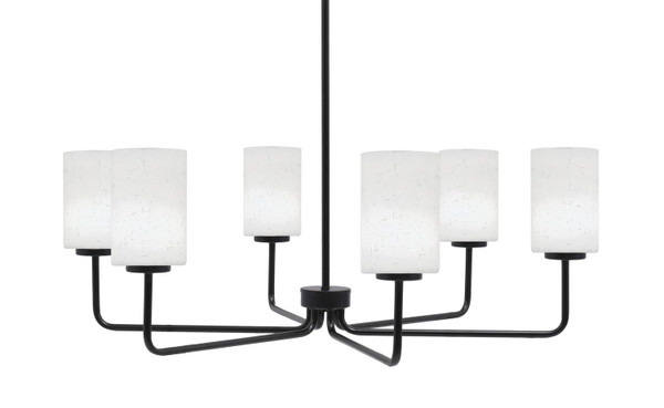 Toltec Lighting - 6206-MB-310 - Six Light Chandelier - Sandia - Matte Black