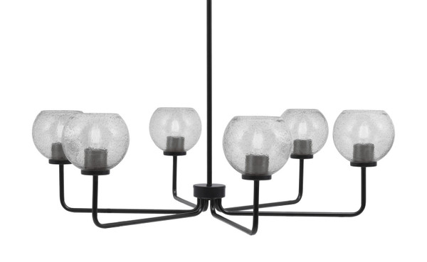 Toltec Lighting - 6206-MB-4102 - Six Light Chandelier - Sandia - Matte Black