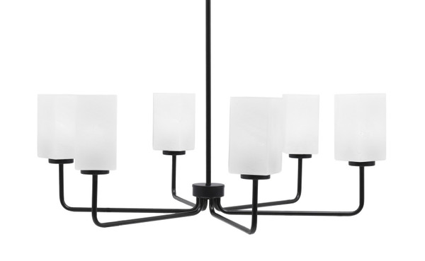 Toltec Lighting - 6206-MB-541 - Six Light Chandelier - Sandia - Matte Black