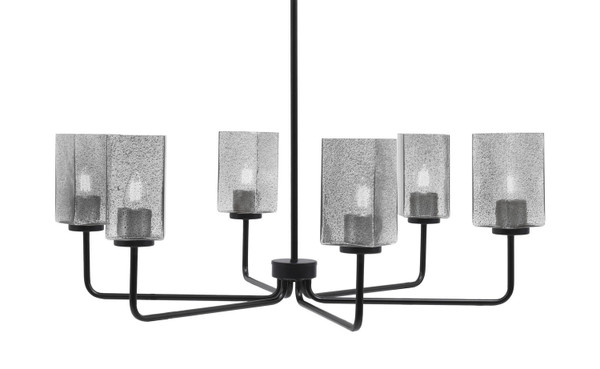 Toltec Lighting - 6206-MB-542 - Six Light Chandelier - Sandia - Matte Black