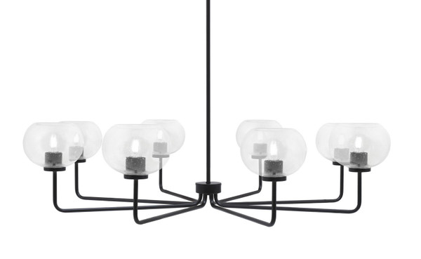 Toltec Lighting - 6208-MB-202 - Eight Light Chandelier - Sandia - Matte Black