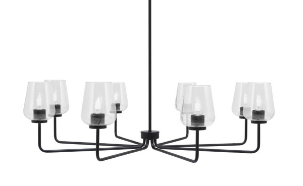 Toltec Lighting - 6208-MB-210 - Eight Light Chandelier - Sandia - Matte Black