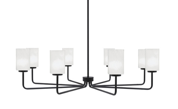 Toltec Lighting - 6208-MB-3001 - Eight Light Chandelier - Sandia - Matte Black